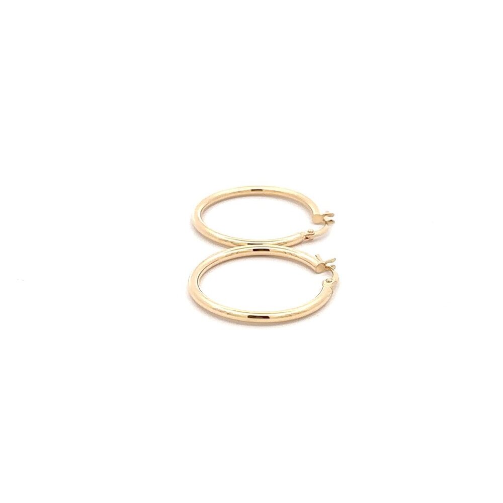 18K Gold Earrings Hoops Loops - Picture 5 of 10